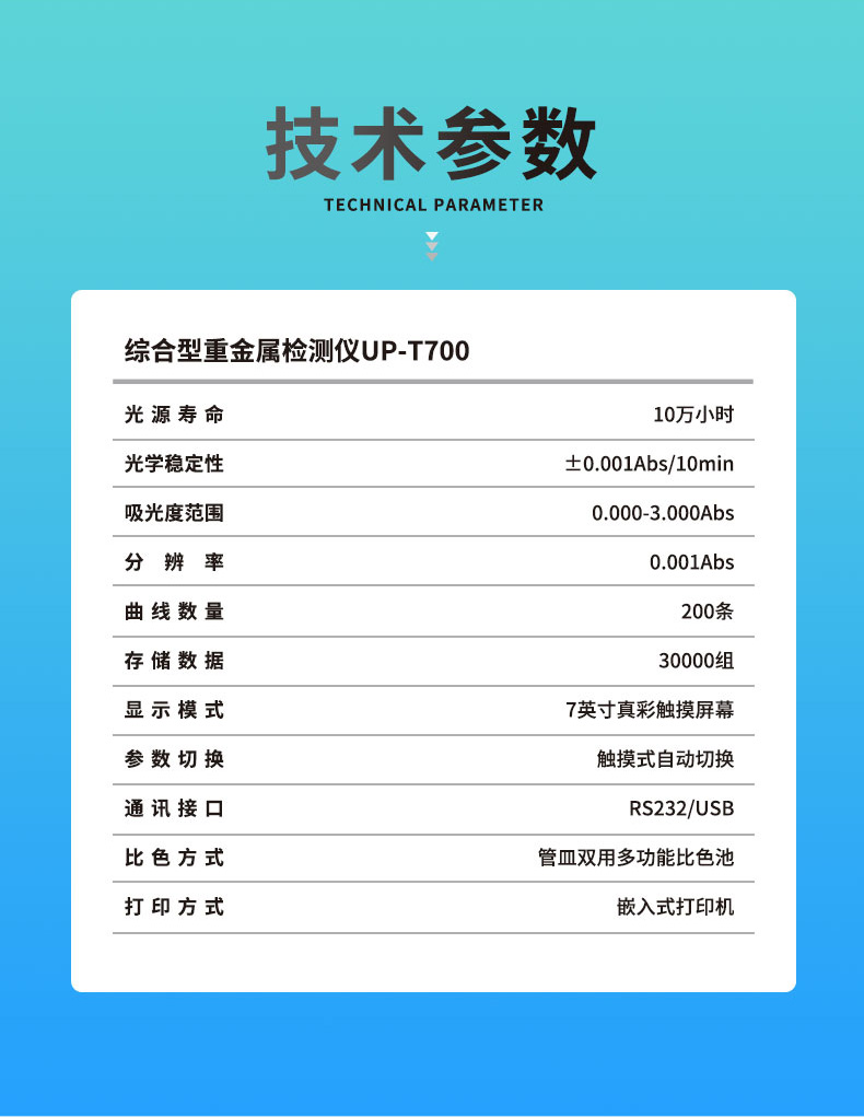 综合型重金属检测仪UP-T700 细节图 6