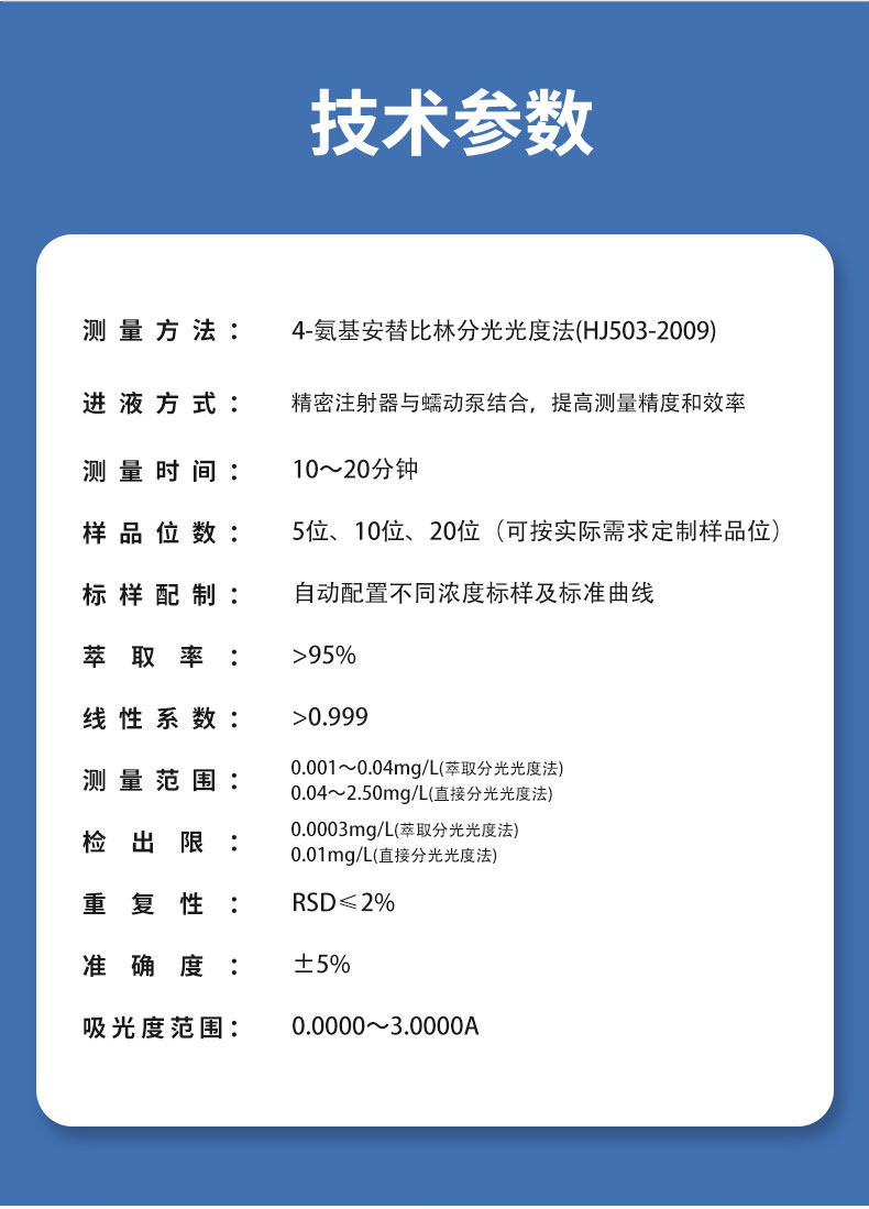 全自动挥发酚测定仪UPW-Q700HHF 细节图 10