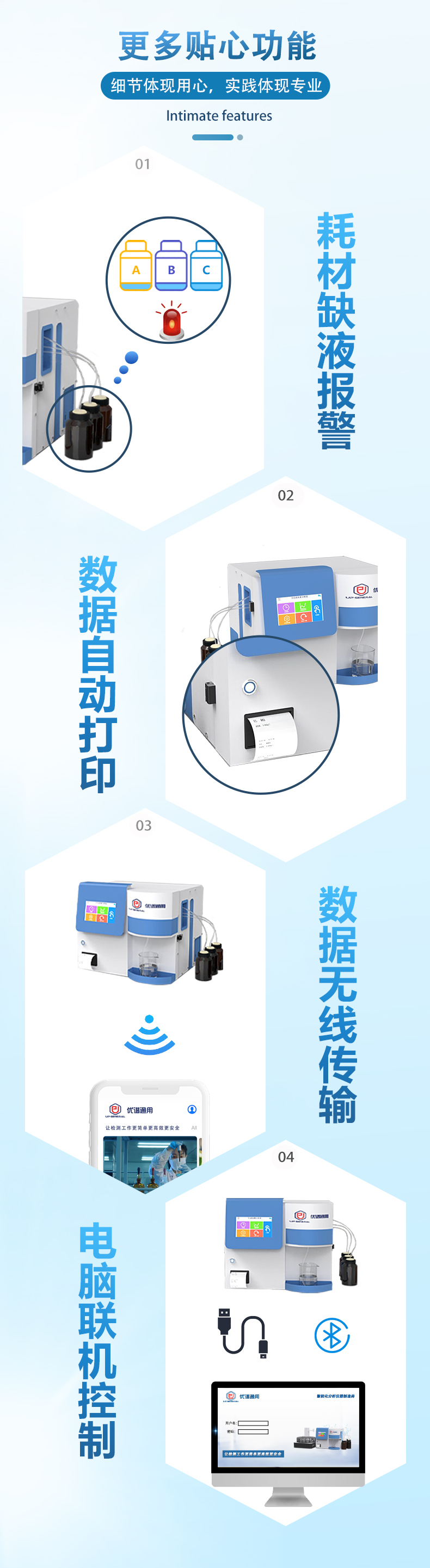 全自动水质氨氮测定仪UPW-Q700N10 细节图 8